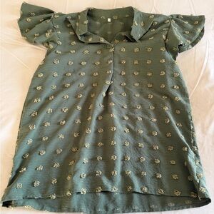 Green blouse